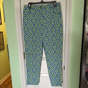 Truth By Republic Periwinkle Blue & Lime
Trellis Moroccan Casual Pants Size L